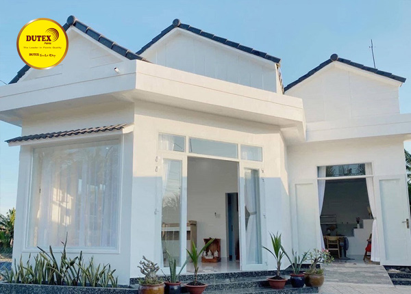 Nhà đẹp, phong cách hiện đại với màu trắng