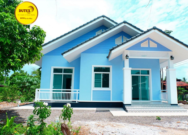Sơn nhà màu xanh dương dịu mát, không gian thư giãn đầy sang trọng