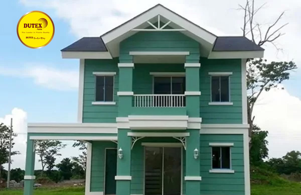 Nhà sơn màu xanh lá mang đến sự tươi mới và hiện đại