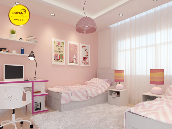 Nếu muốn tạo không gian sống hiện đại, tươi mới hãy chọn sơn màu hồng