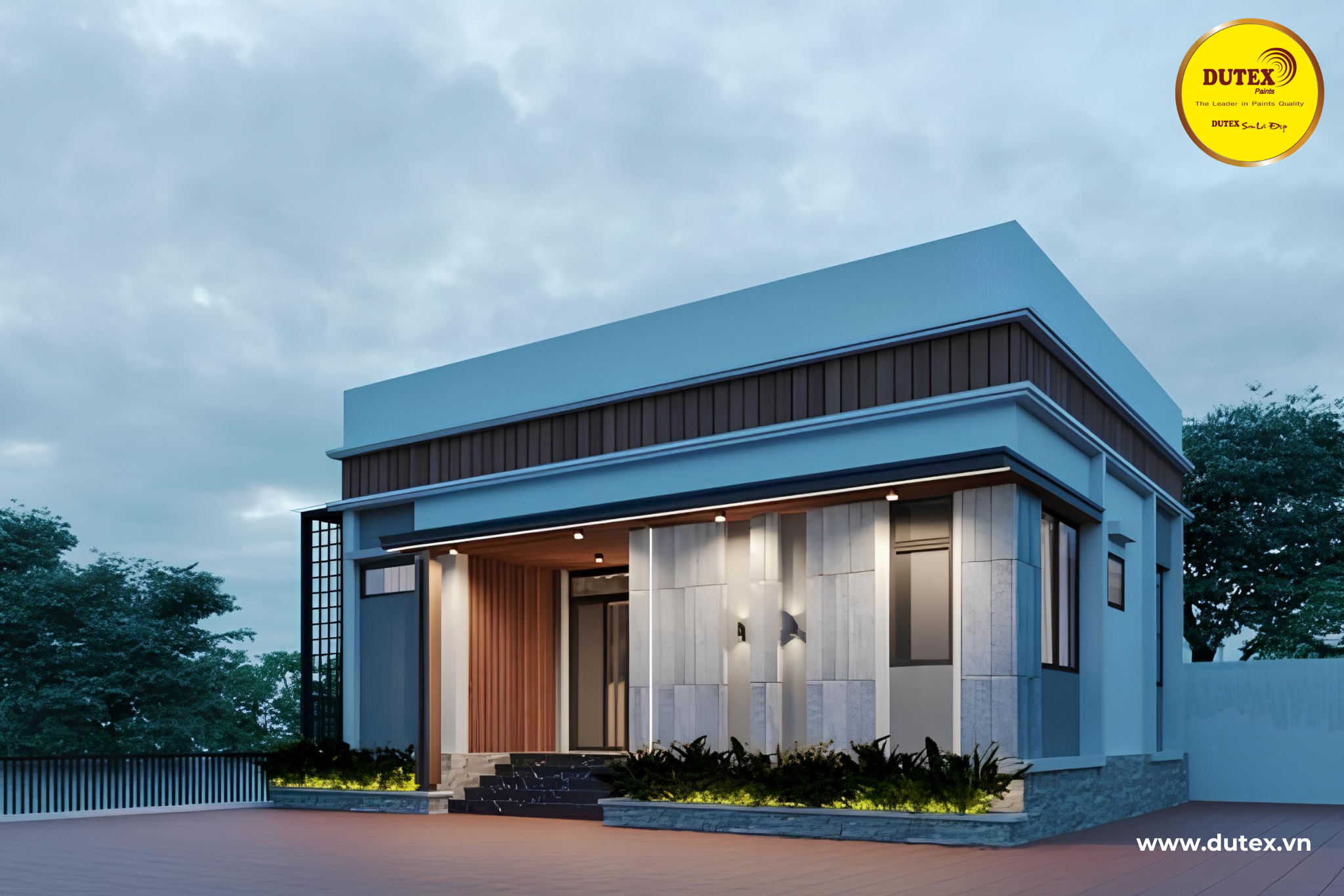 Gia chủ mệnh Mộc nên sơn nhà màu xanh dương