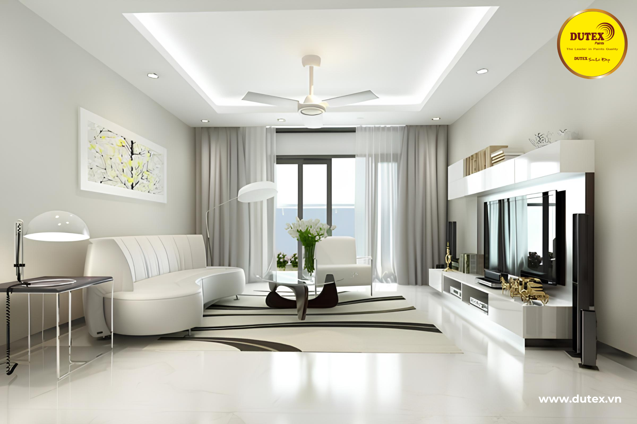Màu xám ngọc trai phù hợp với phong cách kiến trúc hiện đại