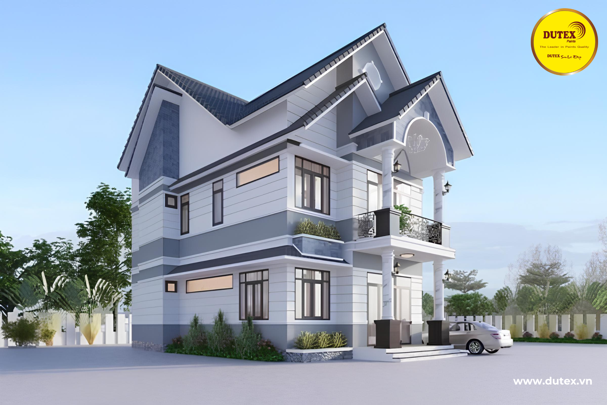 Nếu nhà hướng Bắc, có thể chọn tường màu xám