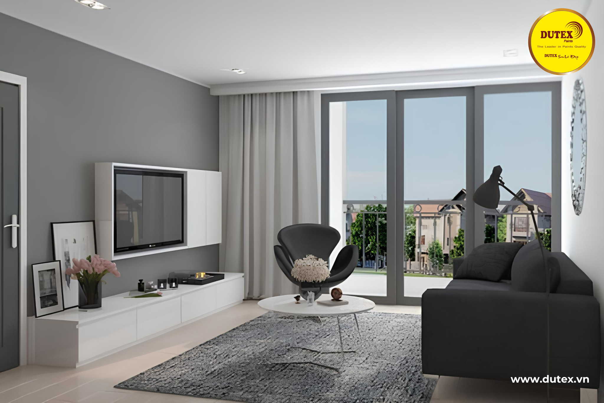 Sơn nhà màu xám lông chuột độc đáo