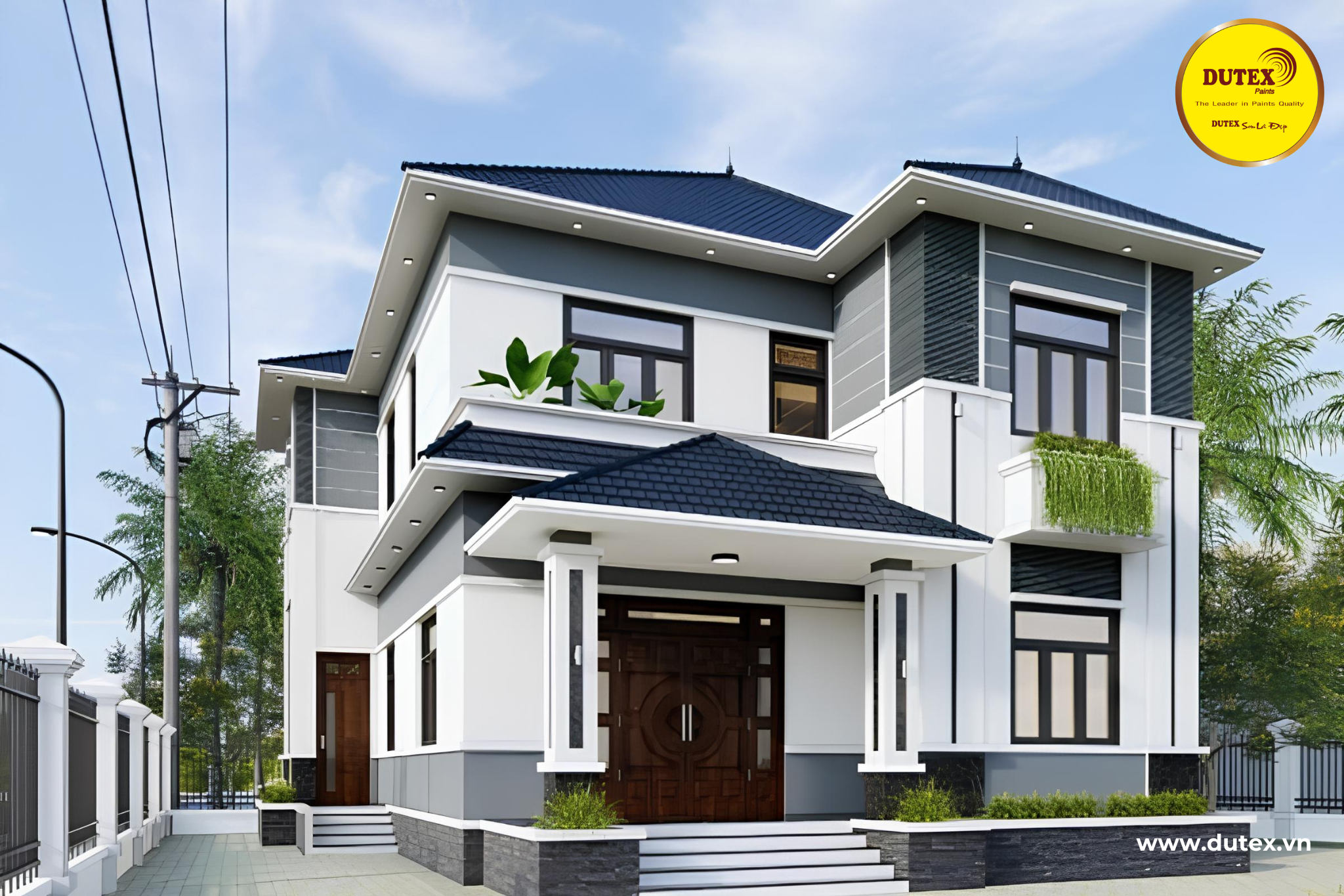 Sơn tường ngoại thất màu tự nhiên và trung tính